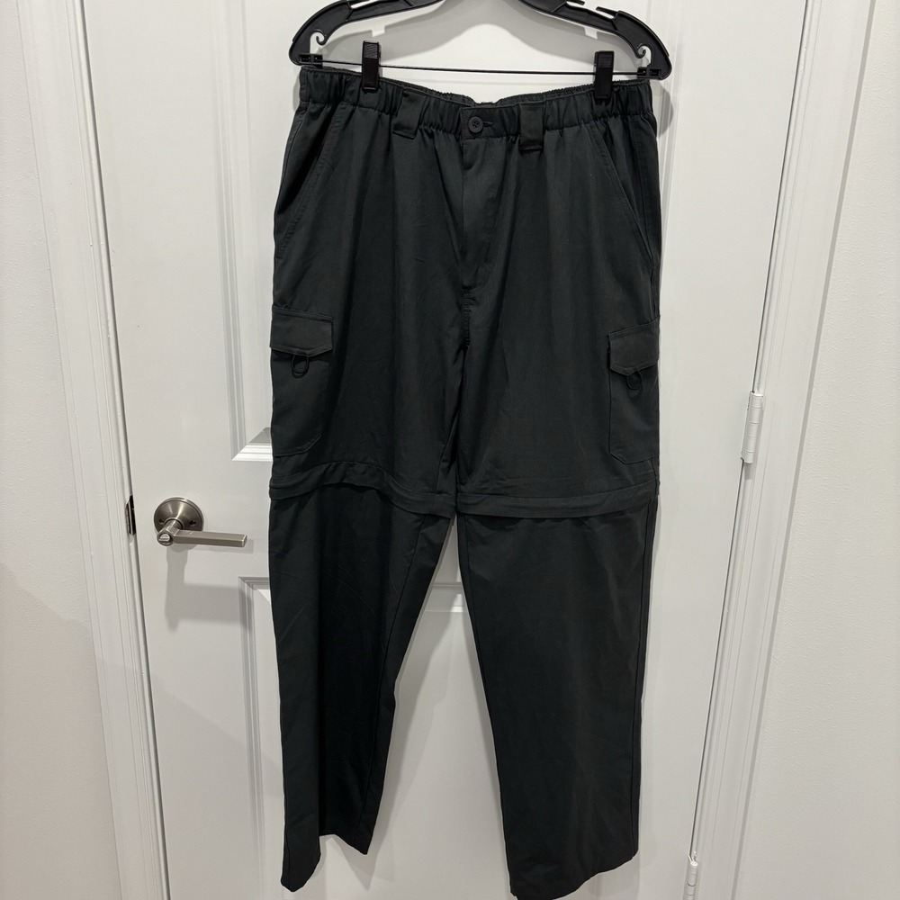 Reel Legends Pants Convertible Zip Off Legs Size L Camping Fishing Hike